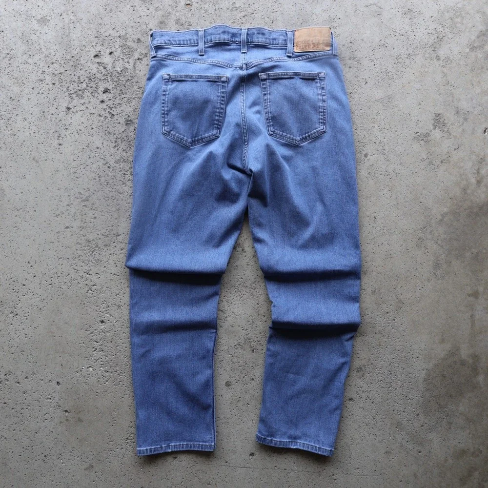 Eddie Bauer Men's Jeans 36x30 Straight Fit Blue Stretch Denim Pants‎